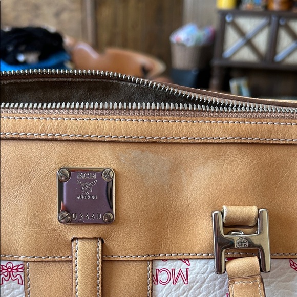 MCM Tan and White Shoulder Bag with COA - Picture 8 of 15